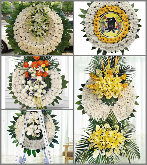广东梅州市蕉岭县蕉城镇高畲村花圈速递